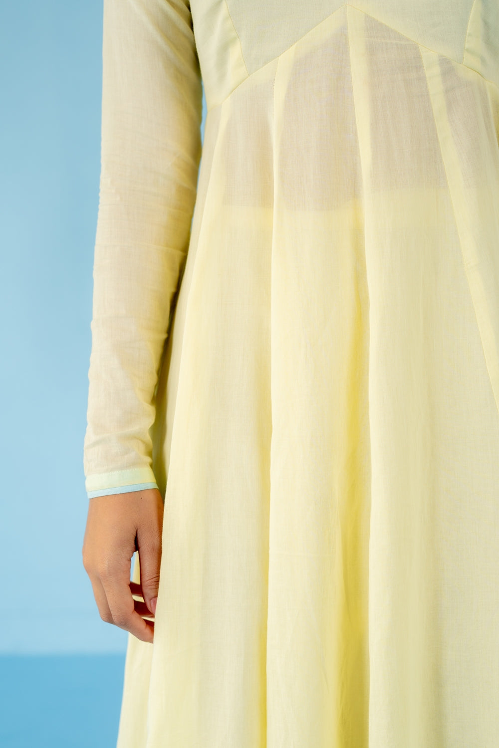BUTTER YELLOW  MANGO ANARKALI SET OF 3