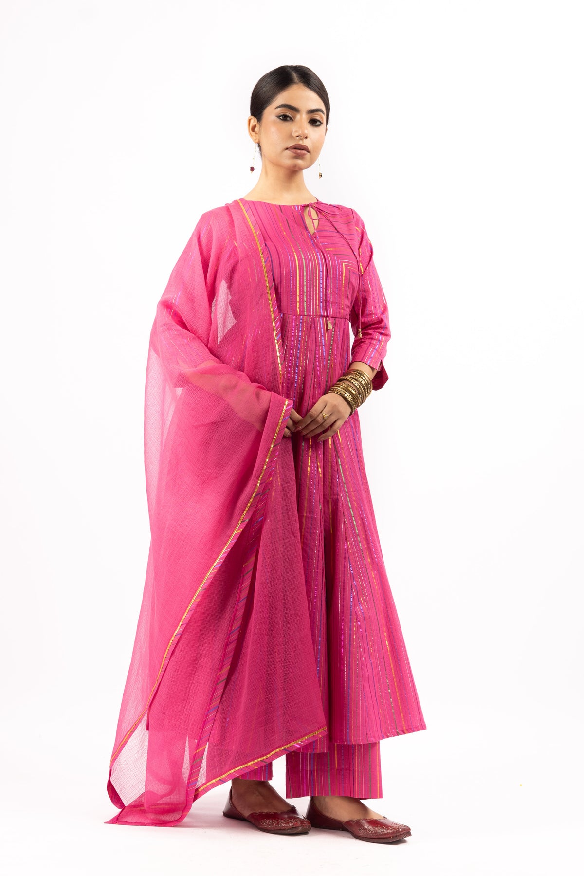 RANGIRA PINK ANARKALI SET OF 3