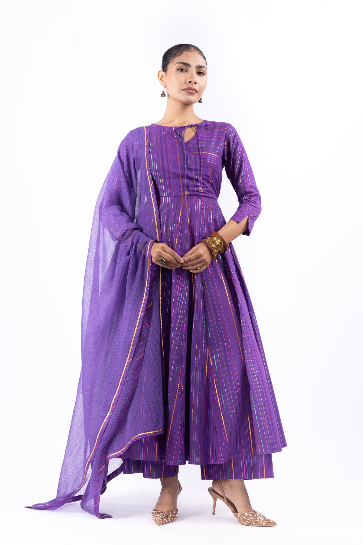 RANGIRA PURPLE ANARKALI SET OF 3