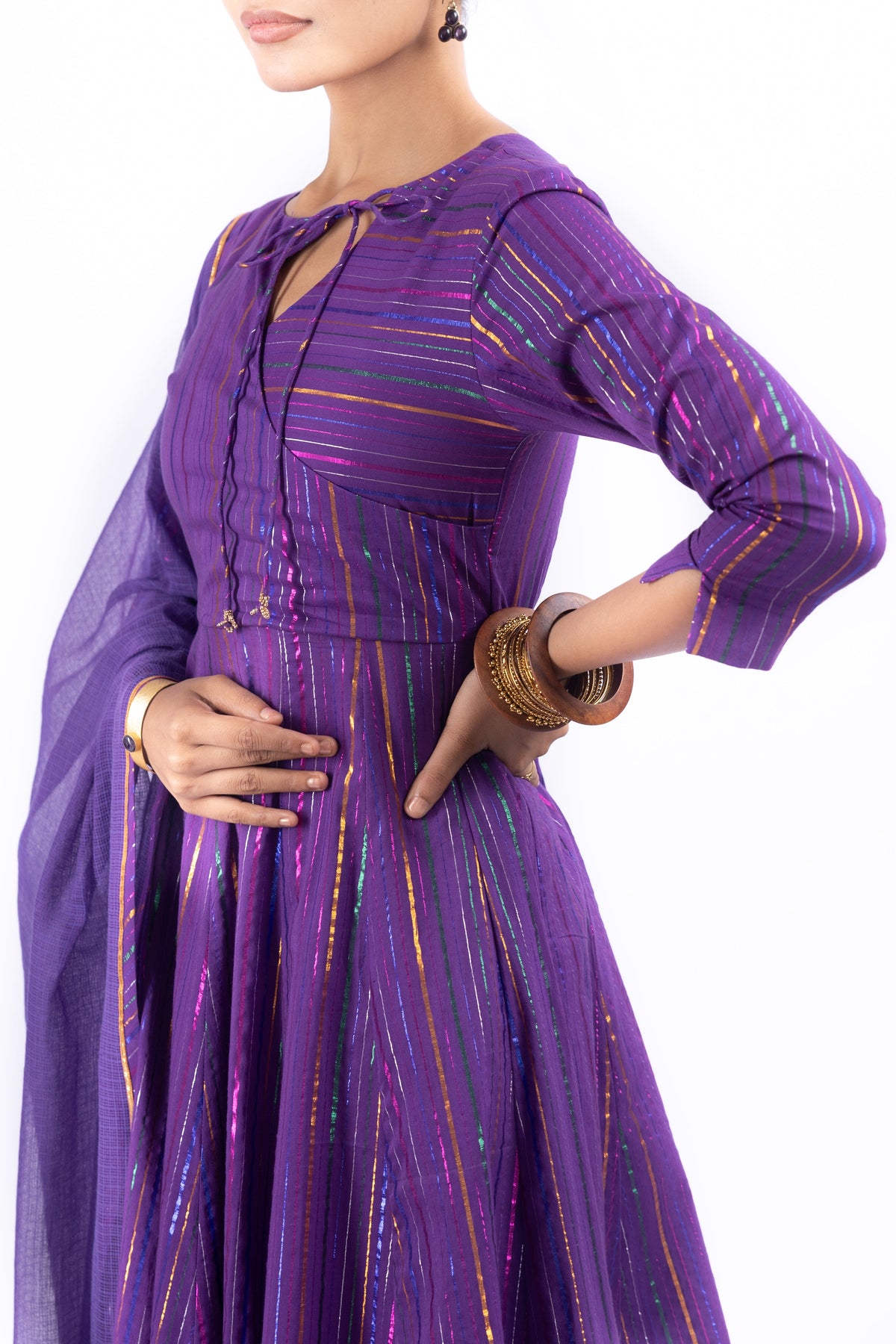 RANGIRA PURPLE ANARKALI SET OF 3